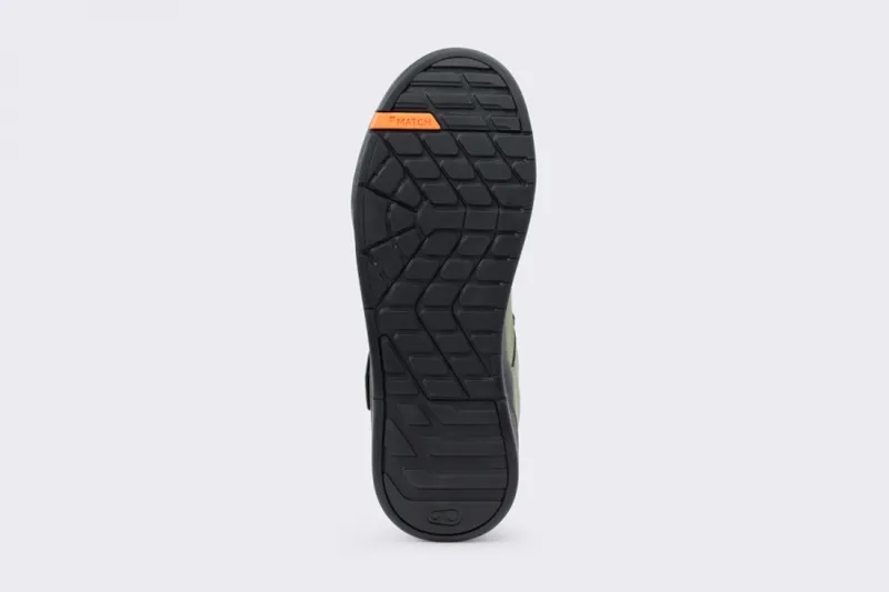 Crank Brothers Stamp Speedlace MTB Shoe in Green and Orange-2